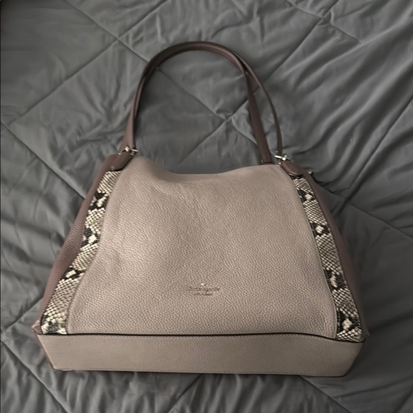 Elegant Gray and Snake Print Women´s Bag
